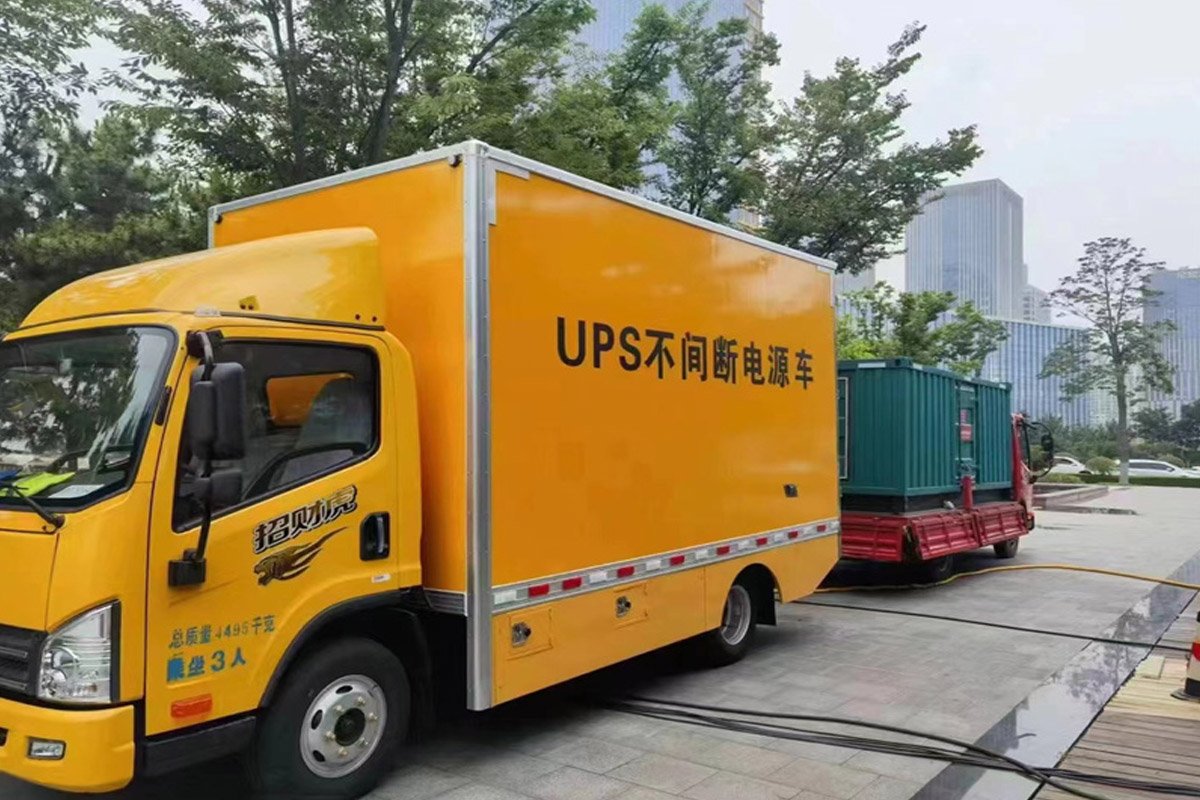 无极发电机租赁施工现场
